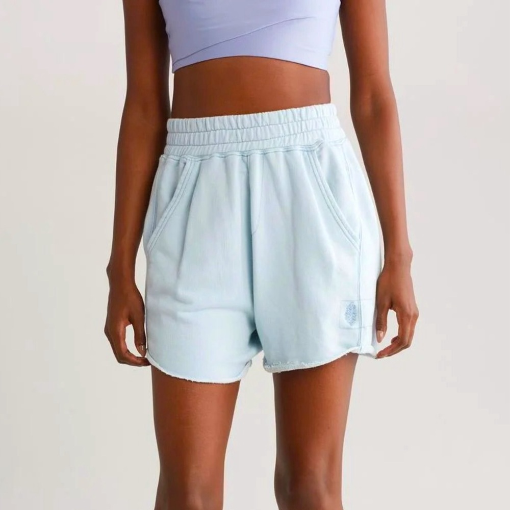 Free People Movement All Star Solid Shorts in Boardwalk Blue